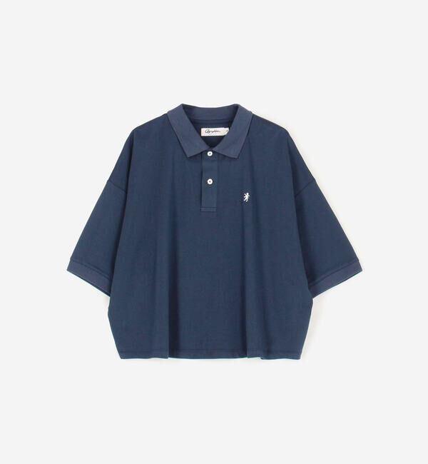 GYMPHLEX「Gymphlex | ハイゲージ鹿の子 ポロシャツ WOMEN」|ポロシャツ|BLUE