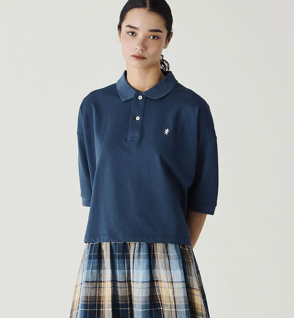GYMPHLEX「Gymphlex | ハイゲージ鹿の子 ポロシャツ WOMEN」|ポロシャツ|