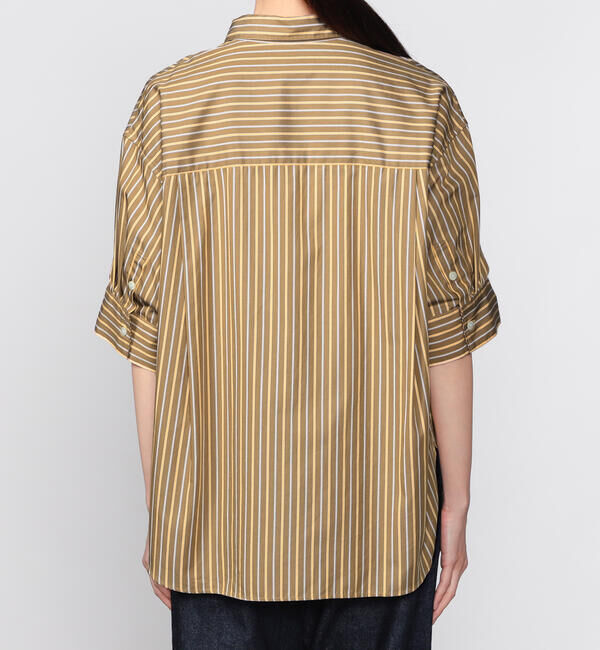 GYMPHLEX「Gymphlex | コットンタイプライター ストライプボタンダウンシャツ WOMEN」|シャツ・ブラウス|