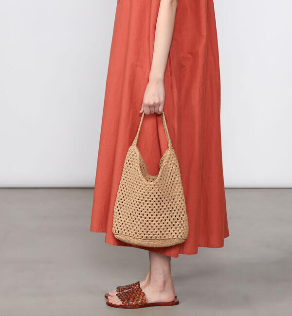  「INDIA INDUSTRY | ペーパーラフィア ショルダーバッグ WOMEN」|ショルダー・メッセンジャー|