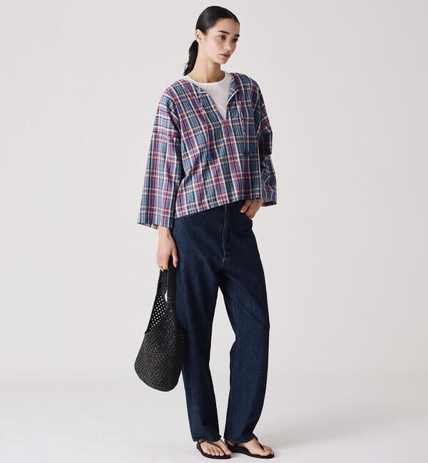  「INDIA INDUSTRY | ペーパーラフィア ショルダーバッグ WOMEN」|ショルダー・メッセンジャー|