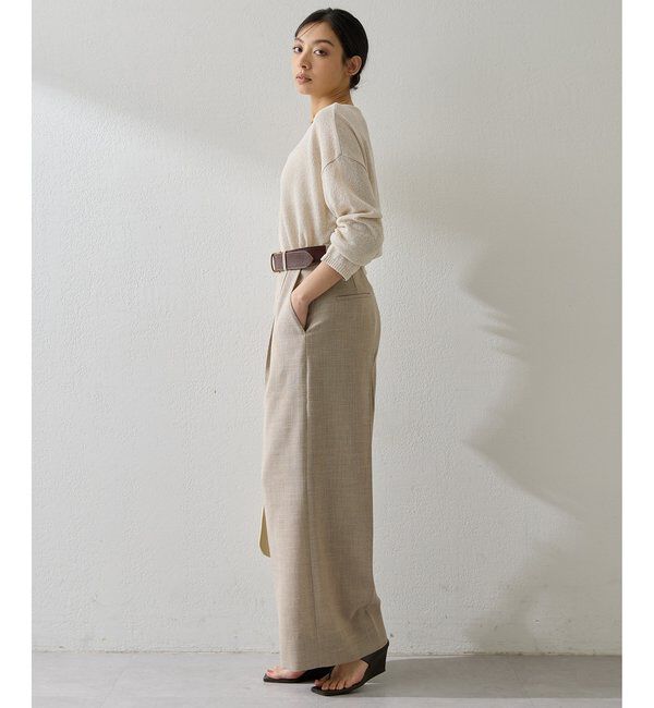  「ボートネックペーパーヤーンプルオーバー」|ニット・セーター|