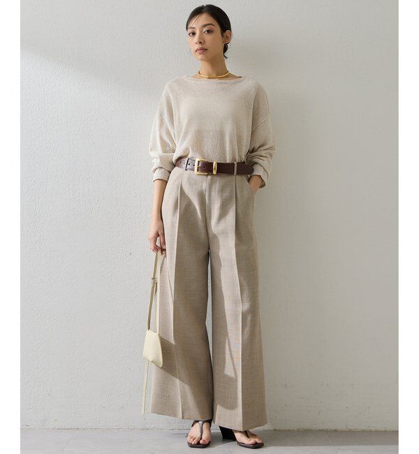  「ボートネックペーパーヤーンプルオーバー」|ニット・セーター|