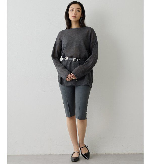  「ボートネックペーパーヤーンプルオーバー」|ニット・セーター|