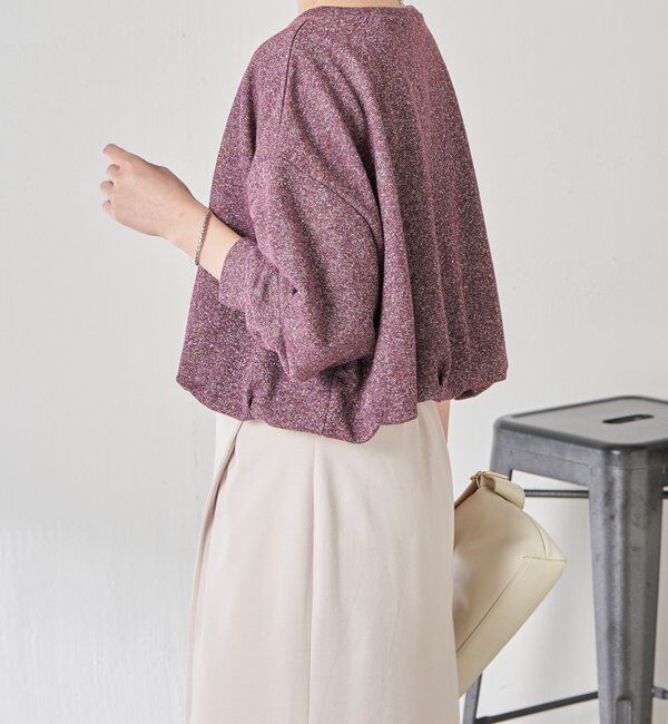  「裾バルーンラメスウエット」|Tシャツ・カットソー|