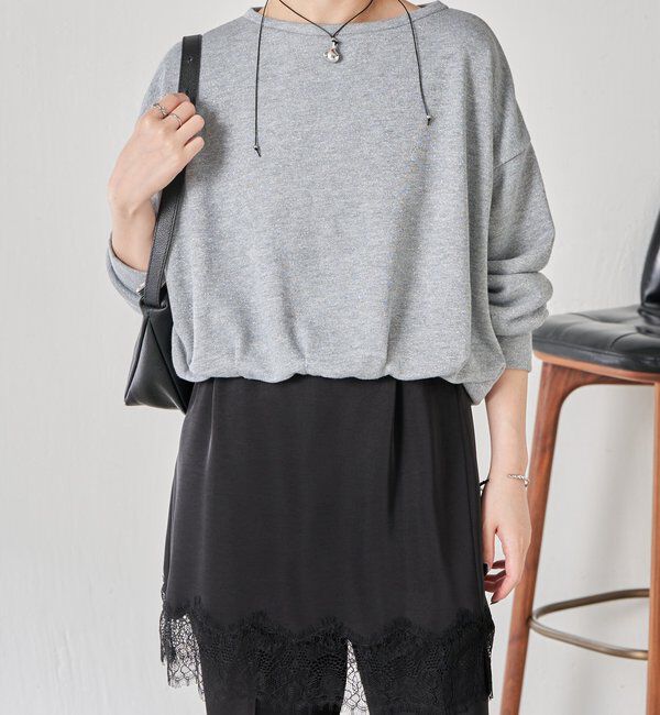  「裾バルーンラメスウエット」|Tシャツ・カットソー|