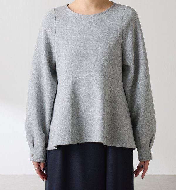  「袖ビジューペプラムカットソー」|Tシャツ・カットソー|