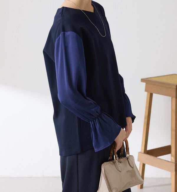  「【着映えトップス】ドッキングスリーブプルオーバー/セレモニー」|Tシャツ・カットソー|