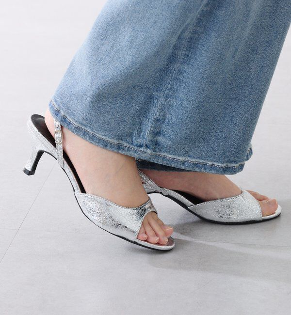  「【PAPILLONNER/パピヨネ】メタリックラウンドサンダル」|その他|