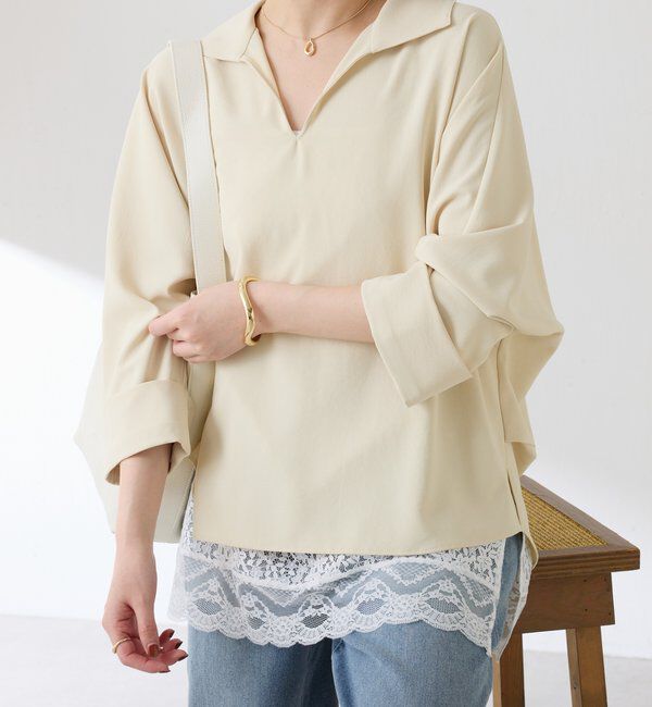  「ジャージスキッパードルマンブラウス」|シャツ・ブラウス|