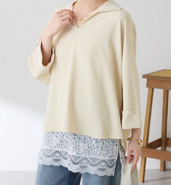  「ジャージスキッパードルマンブラウス」|シャツ・ブラウス|