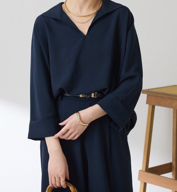  「ジャージスキッパードルマンブラウス」|シャツ・ブラウス|