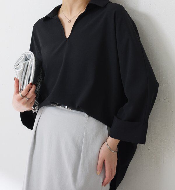  「ジャージスキッパードルマンブラウス」|シャツ・ブラウス|