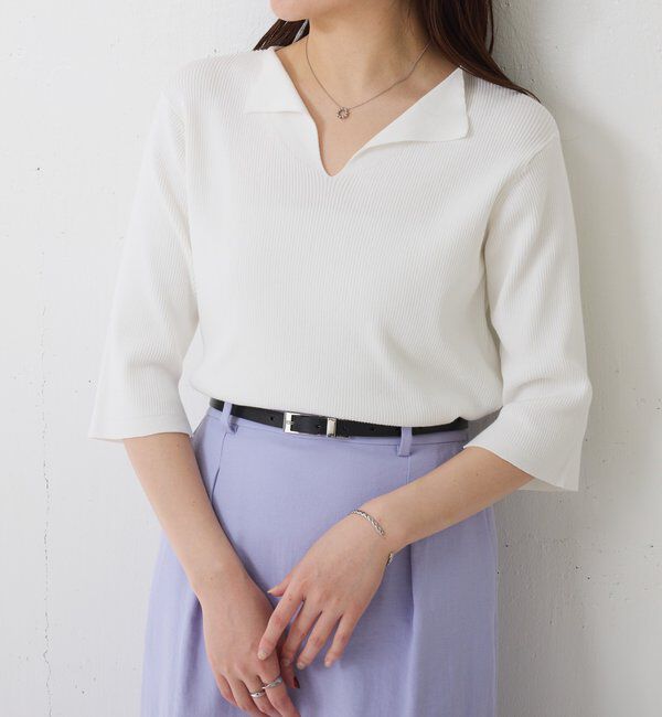  「ハーフスリーブコンパクトニット」|ニット・セーター|