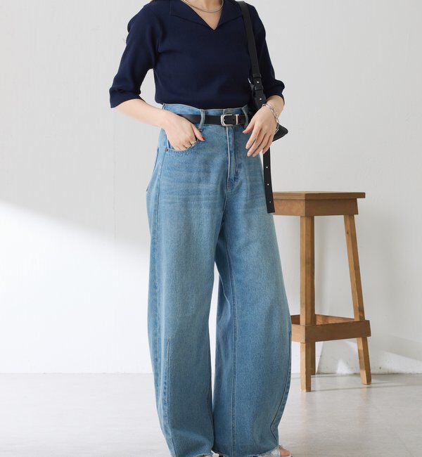  「ハーフスリーブコンパクトニット」|ニット・セーター|