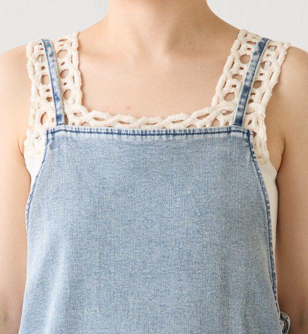  「Q.anosリラックススリムデニムワンピース」|ワンピース|