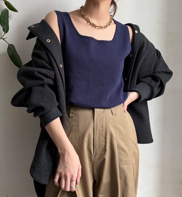  「スクエアニットタンク」|ニット・セーター|