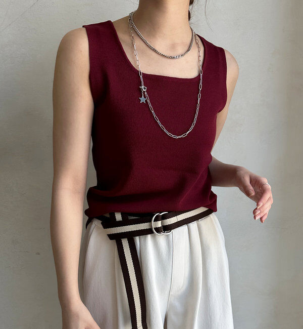  「スクエアニットタンク」|ニット・セーター|