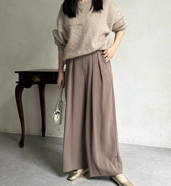  「【累計販売数3万枚突破/22色４サイズ展開！】タックワイドパンツ」|チノ|