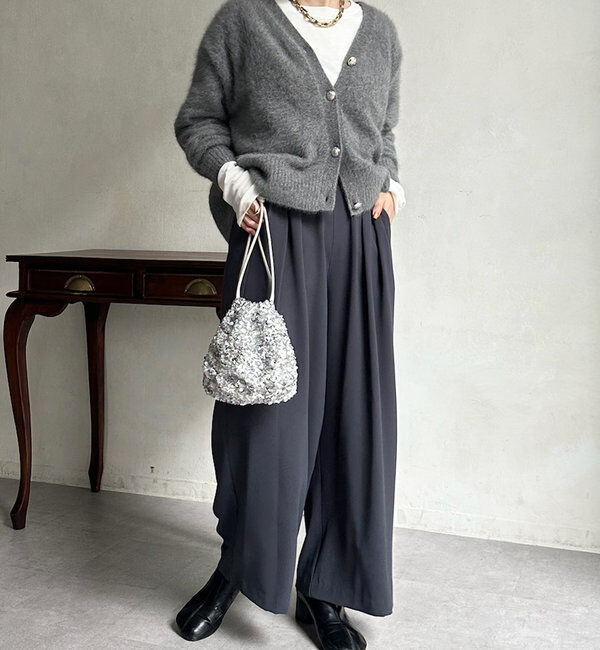  「【累計販売数3万枚突破/22色４サイズ展開！】タックワイドパンツ」|チノ|