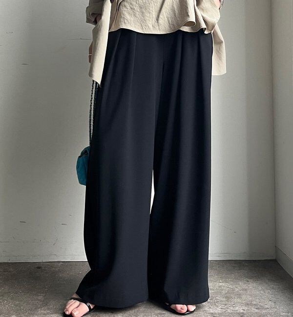  「【累計販売数3万枚突破/22色４サイズ展開！】タックワイドパンツ」|チノ|