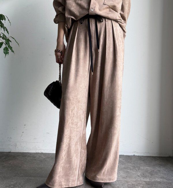  「スウェードタックパンツ」|チノ|