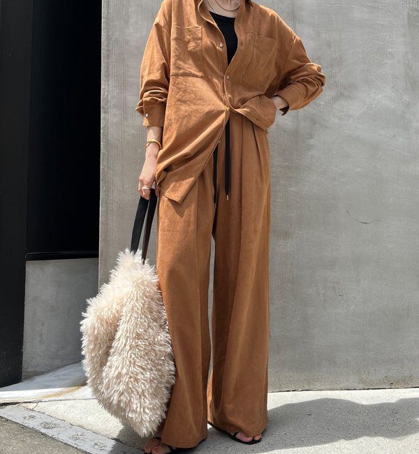  「スウェードタックパンツ」|チノ|