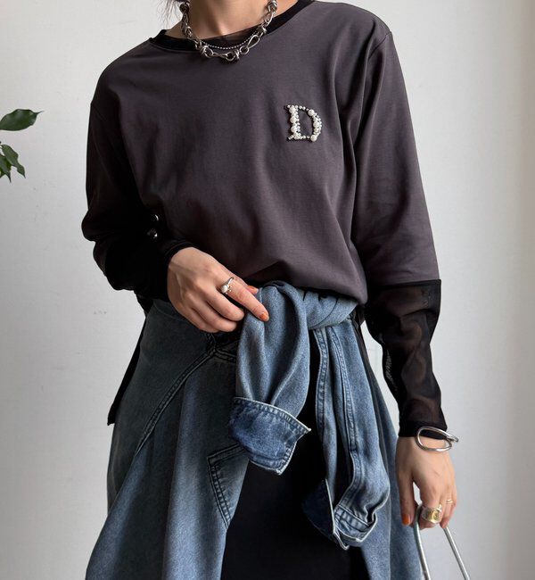  「DビジューロンTEE」|Tシャツ・カットソー|