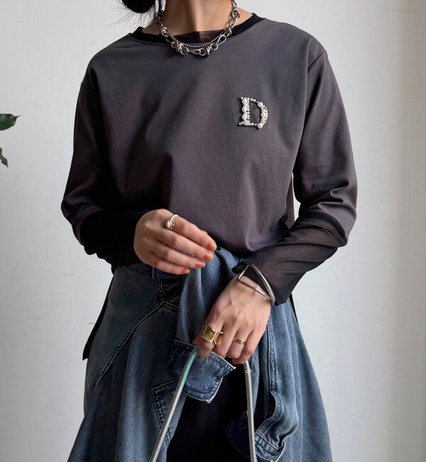  「DビジューロンTEE」|Tシャツ・カットソー|