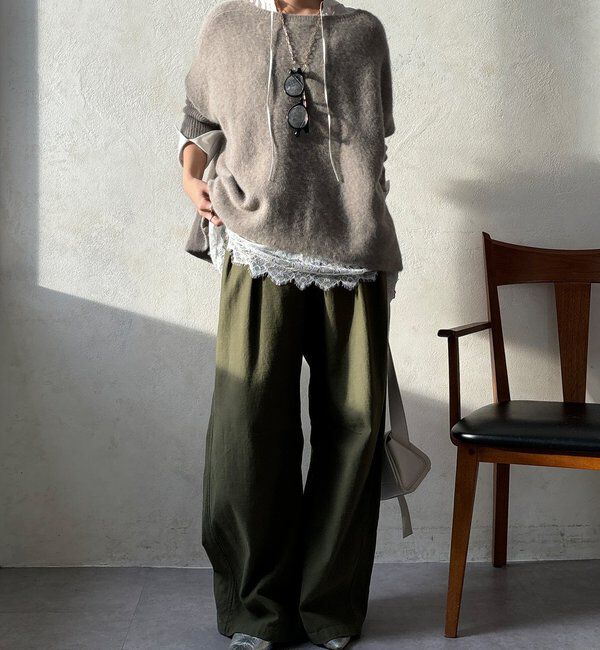  「レース切替チュニック」|シャツ・ブラウス|