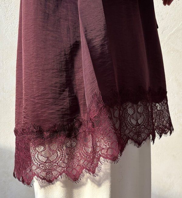  「レース切替チュニック」|シャツ・ブラウス|