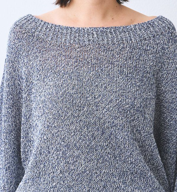  「【ワンショルやオフショルにも！】ペーパーMIXニット」|ニット・セーター|