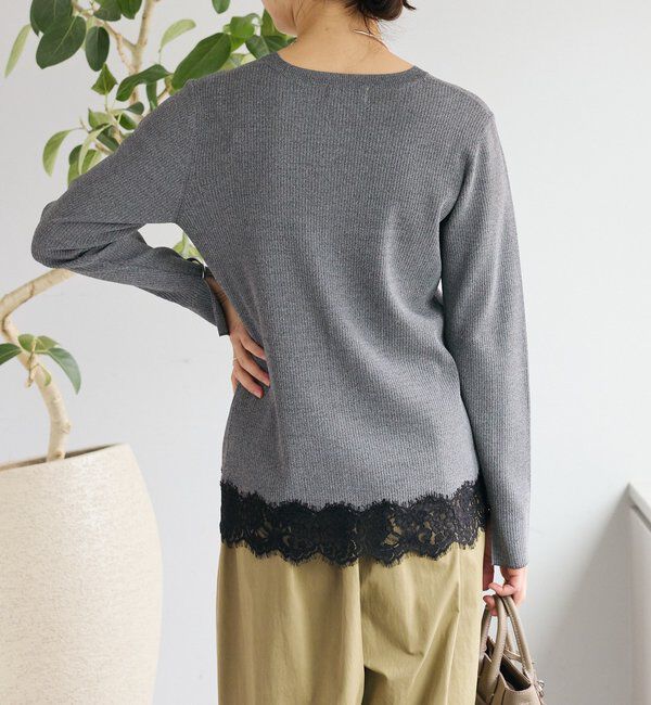  「【鮮度抜群】レーストリムカーディガン」|カーディガン|