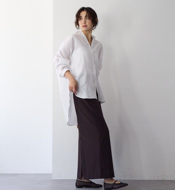  「予約【名品/サイズ展開あり】リネンワイドシャツ」|シャツ・ブラウス|