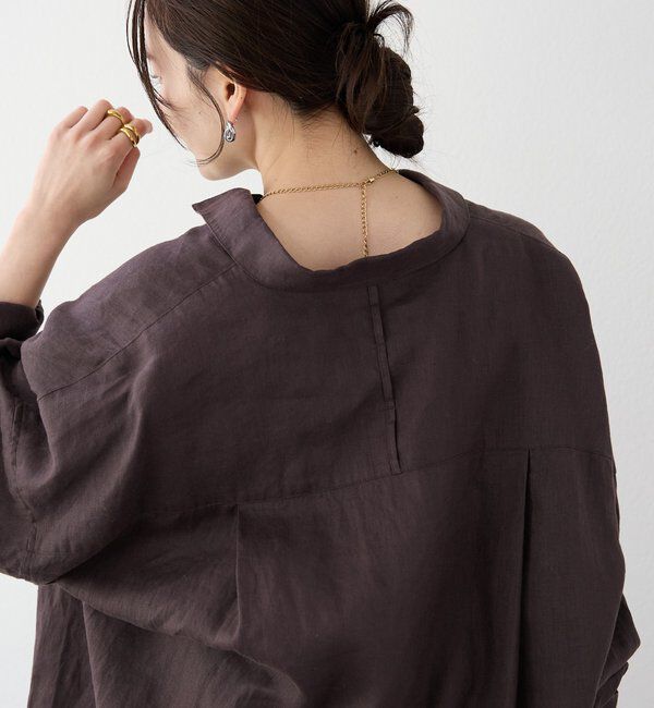  「予約【名品/サイズ展開あり】リネンワイドシャツ」|シャツ・ブラウス|