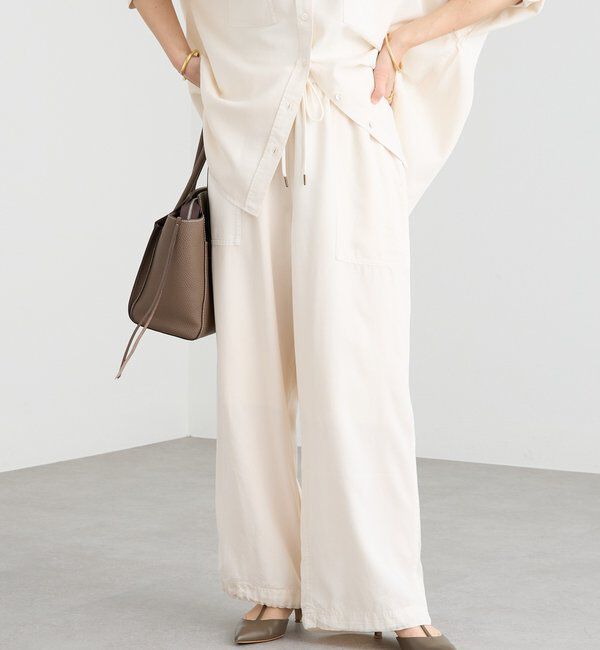  「予約【セットアップ可/こなれ感抜群】ガーメントダイ2wayワイドパンツ」|チノ|