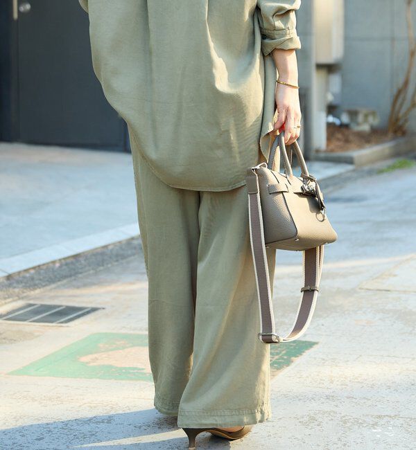  「予約【セットアップ可/こなれ感抜群】ガーメントダイ2wayワイドパンツ」|チノ|