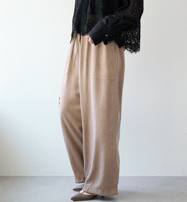  「予約【セットアップ可/こなれ感抜群】ガーメントダイ2wayワイドパンツ」|チノ|