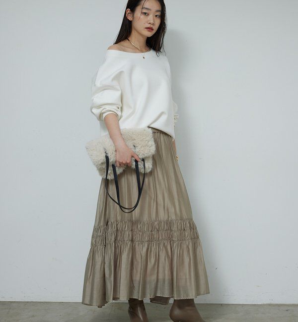  「【新色BR登場！】【大人のスウェット】ボートネックスウェット」|Tシャツ・カットソー|