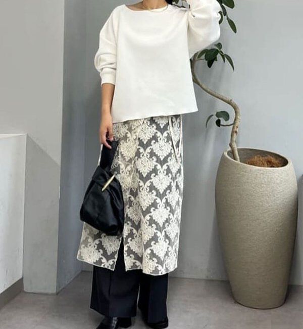  「【新色BR登場！】【大人のスウェット】ボートネックスウェット」|Tシャツ・カットソー|