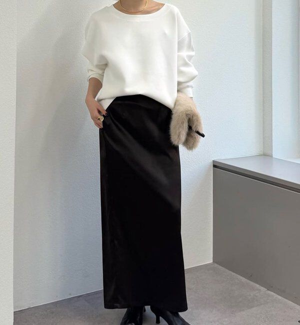  「【新色BR登場！】【大人のスウェット】ボートネックスウェット」|Tシャツ・カットソー|