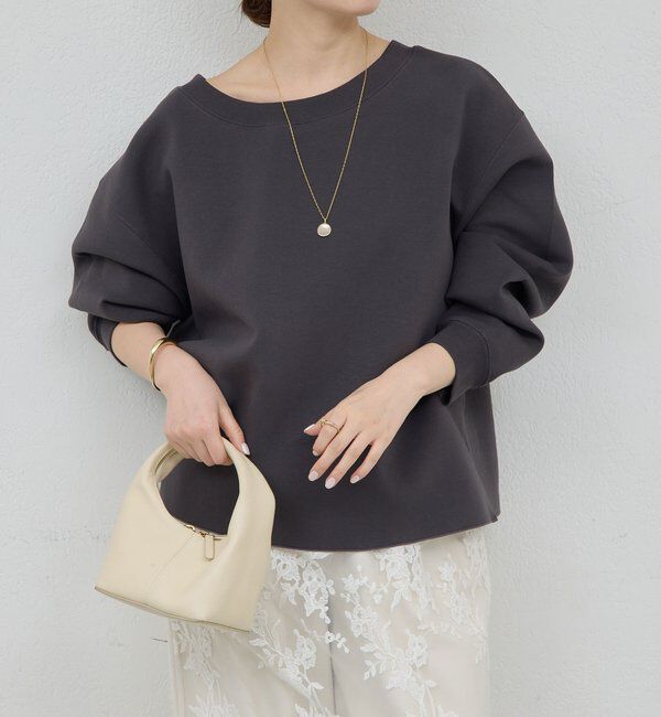  「【新色BR登場！】【大人のスウェット】ボートネックスウェット」|Tシャツ・カットソー|