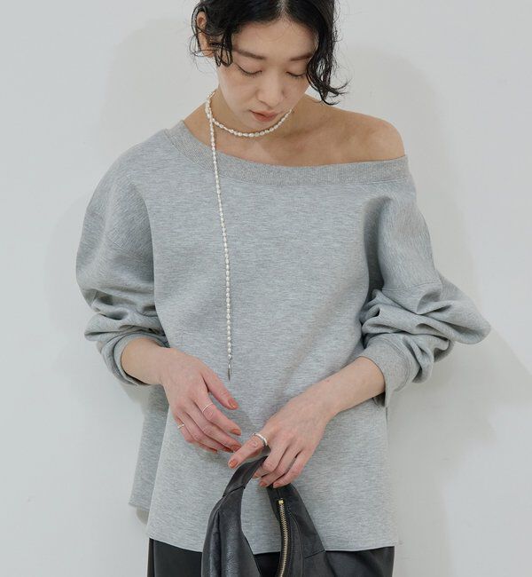  「【新色BR登場！】【大人のスウェット】ボートネックスウェット」|Tシャツ・カットソー|