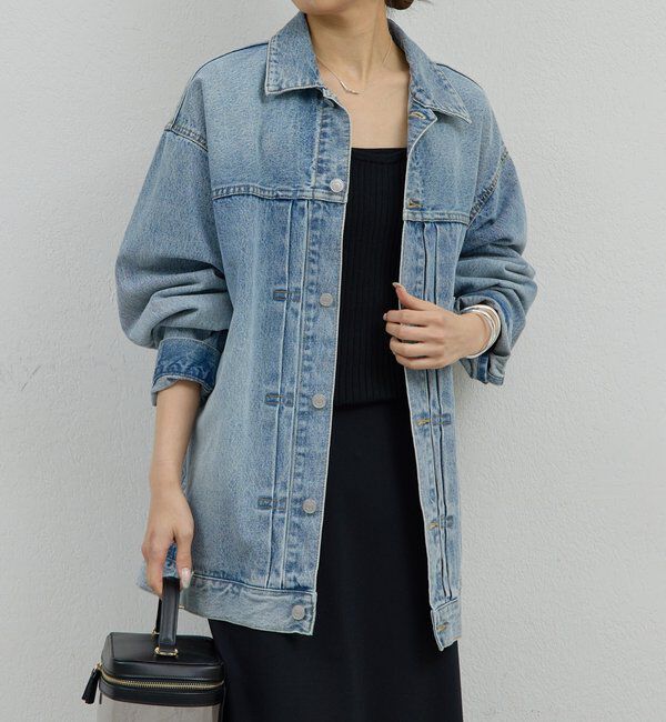  「【サイズ展開あり】オーバーGジャン」|ベスト・ジレ|ブルー