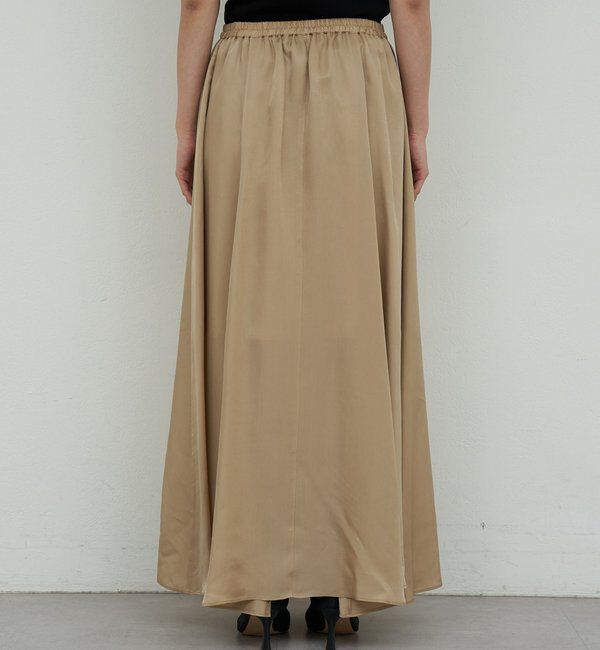  「【楽ちん&times;エレガント】【セットアップ対応】キュプラフレアスカート」|スカート|