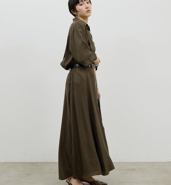  「【楽ちん&times;エレガント】【セットアップ対応】キュプラフレアスカート」|スカート|