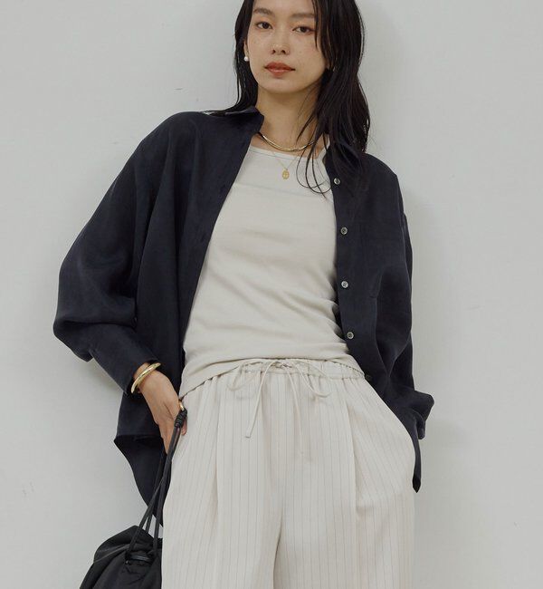  「【洗練ブラウス】【2way】キュプラブラウス」|シャツ・ブラウス|