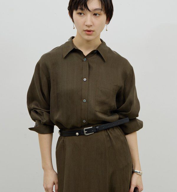  「【洗練ブラウス】【2way】キュプラブラウス」|シャツ・ブラウス|