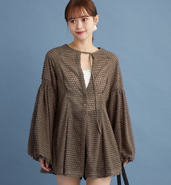  「【@akane__11.1企画】フリンジシェイプチュニック」|シャツ・ブラウス|