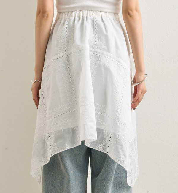  「エンブロイダリー ヘムスカート」|スカート|